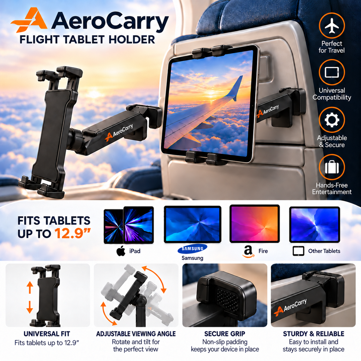 AreoCarry Flight Tablet Holder