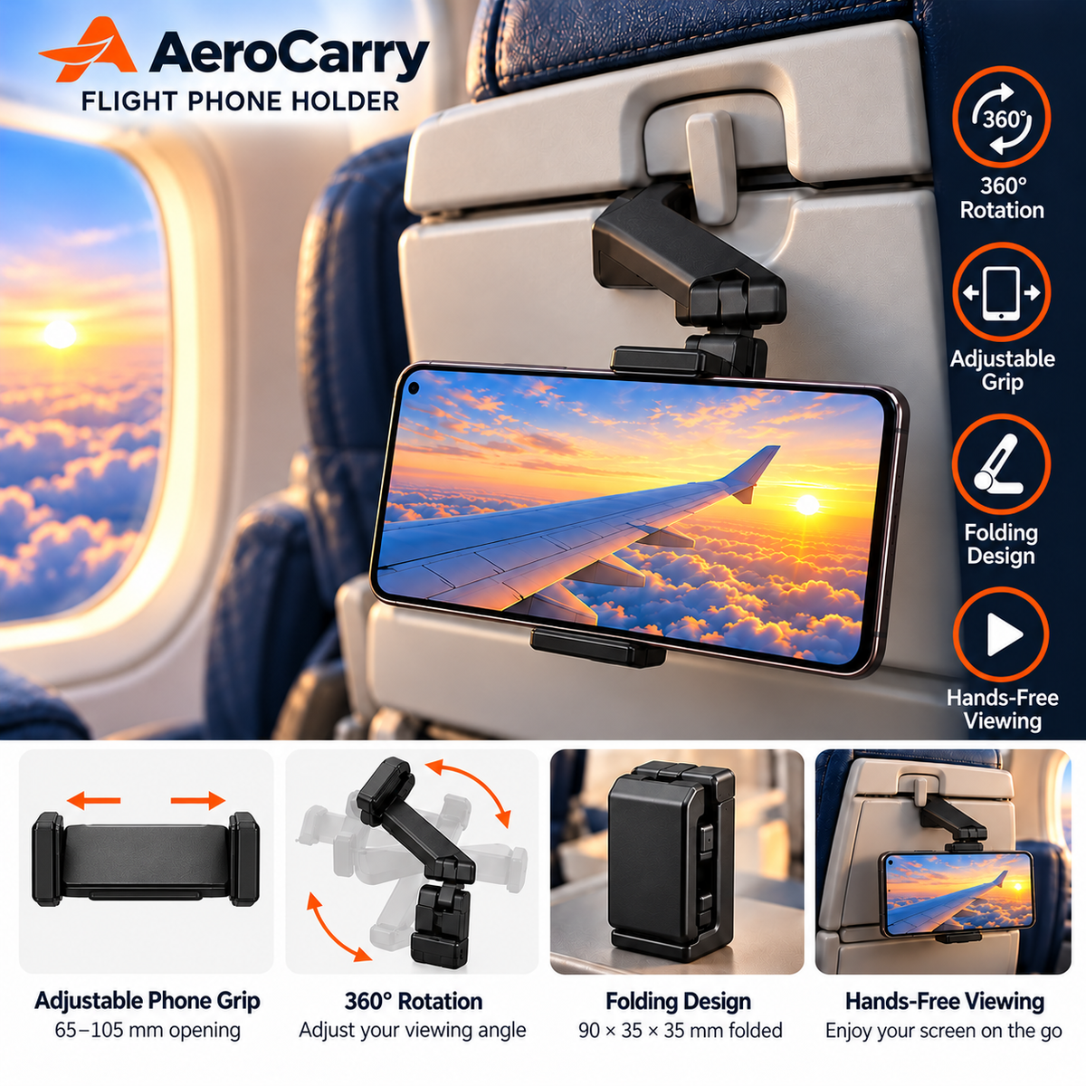 AreoCarry Flight Phone Holder