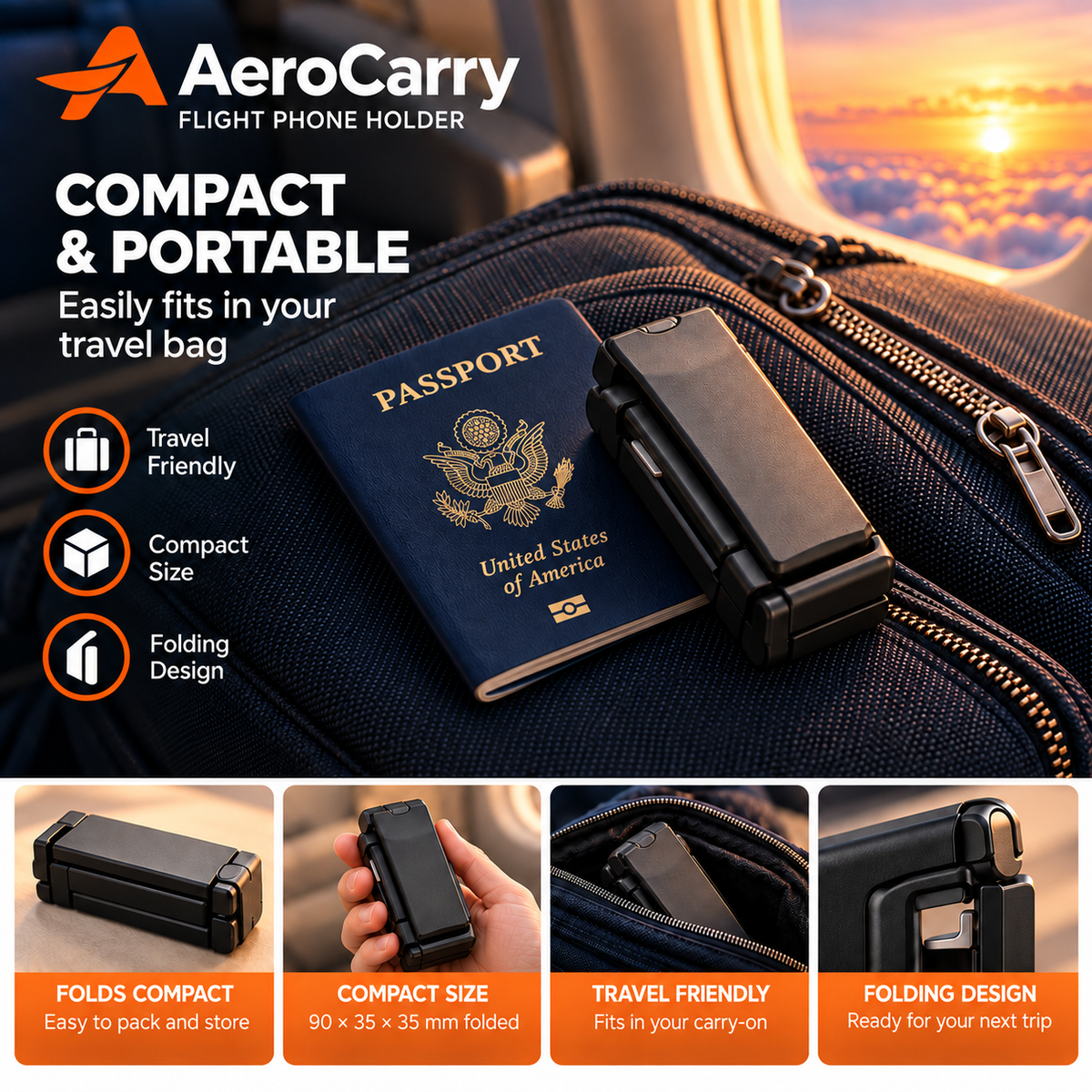 AreoCarry Flight Phone Holder