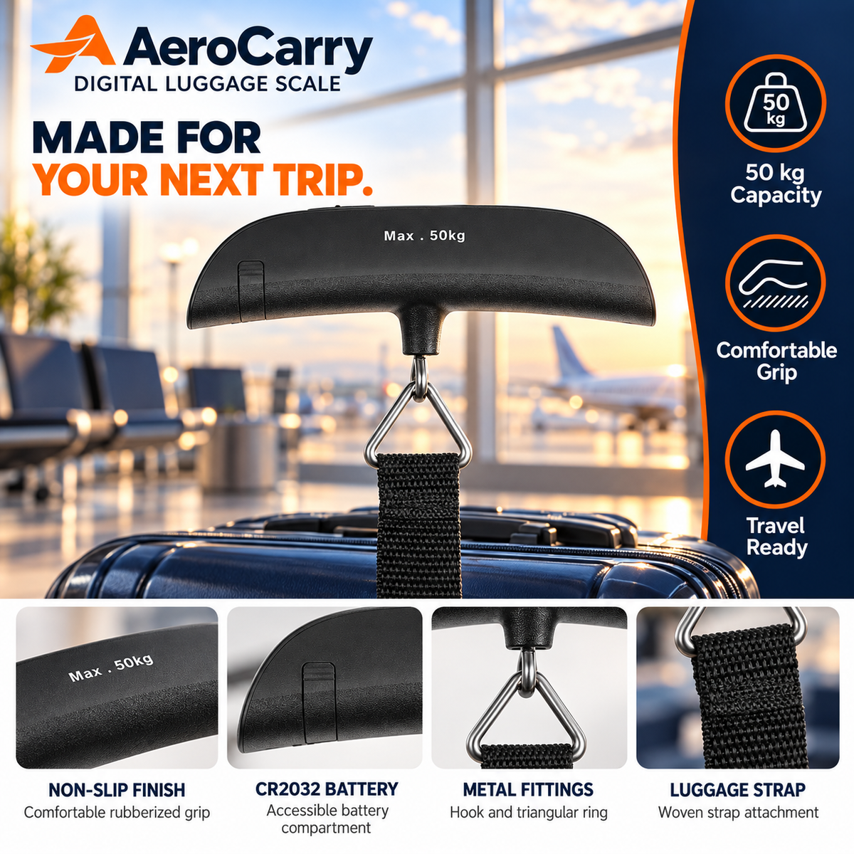 AreoCarry Digital Luggage Scale