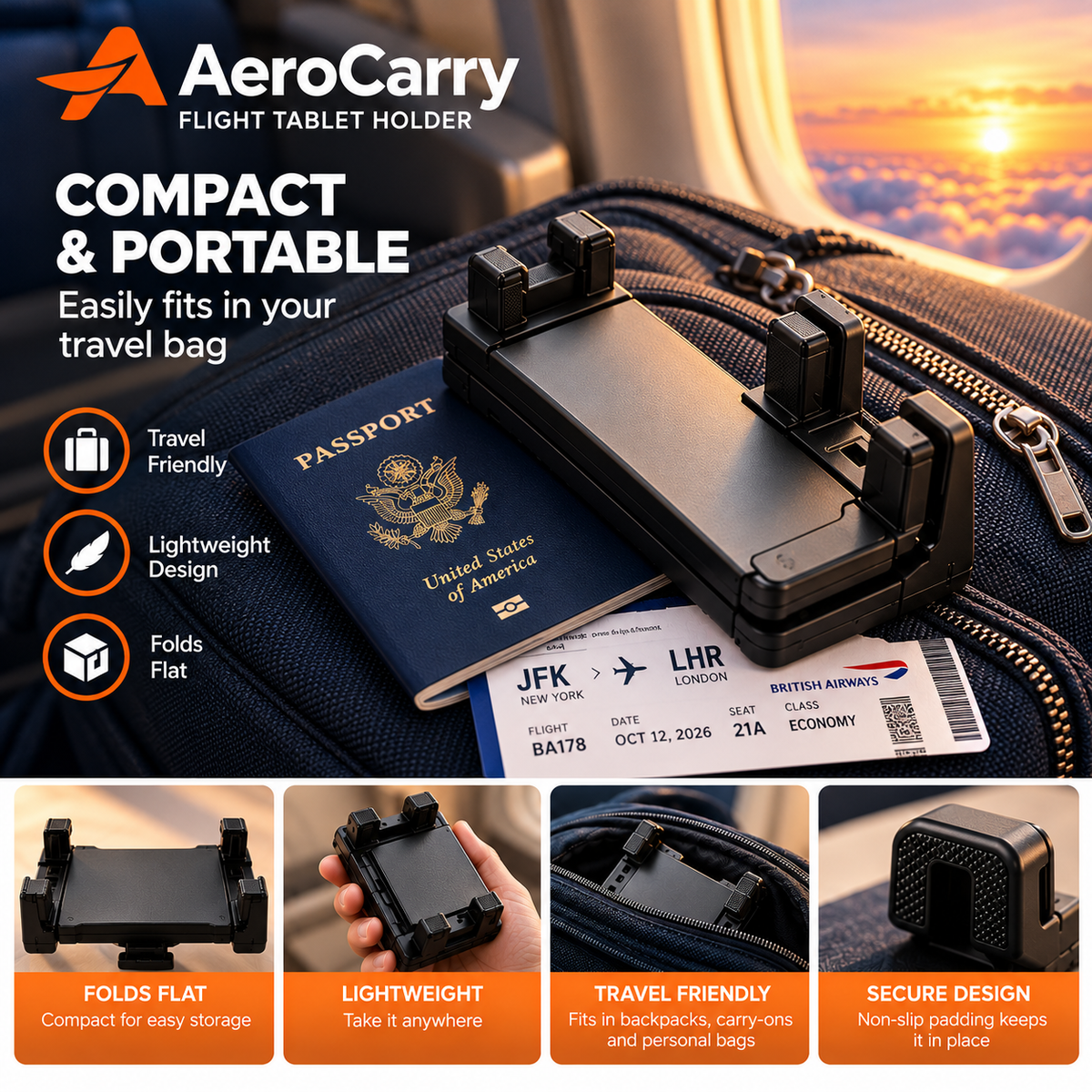 AreoCarry Flight Tablet Holder